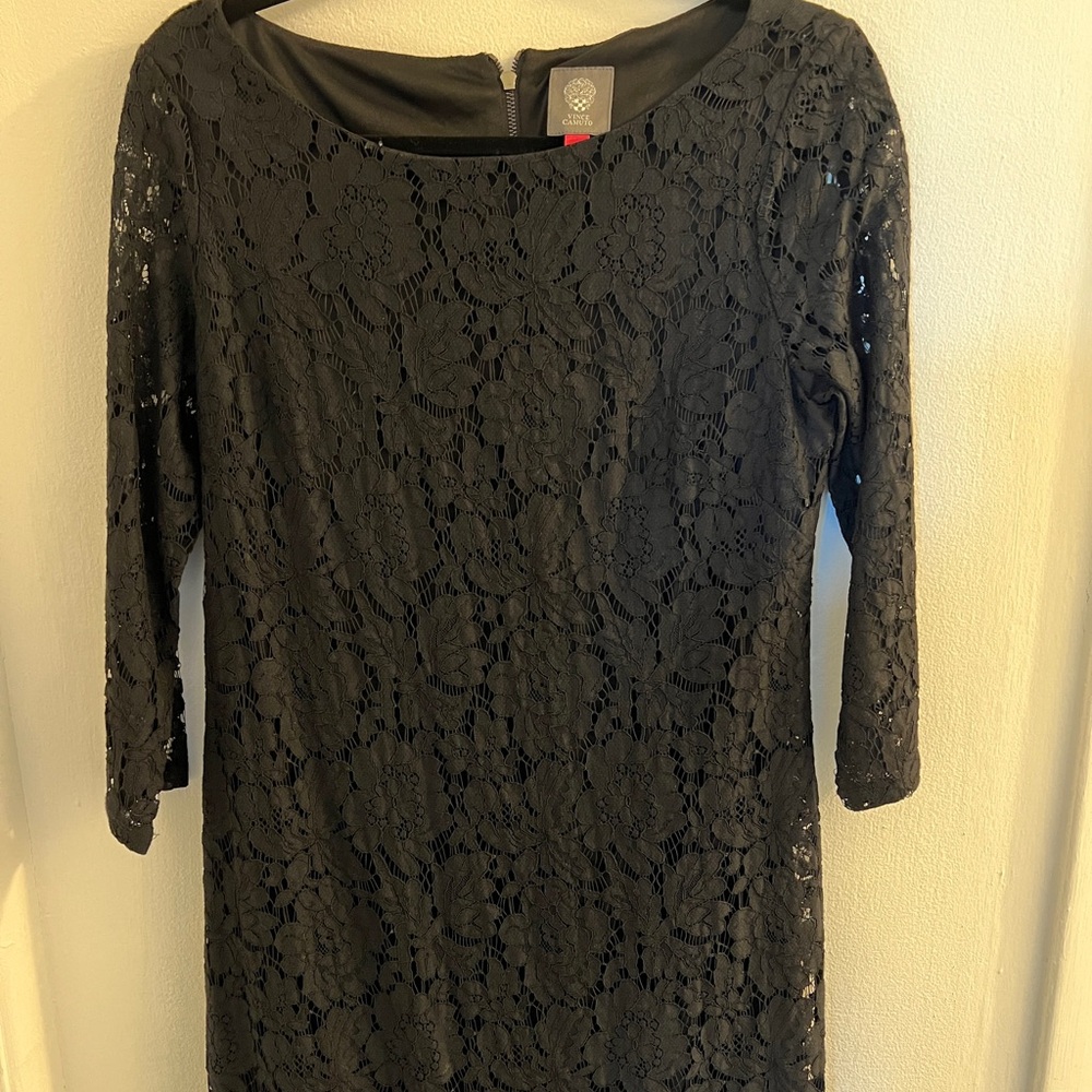 Vince Camuto Floral Lace 3/4 Sleeve Sheath Dress